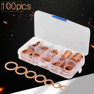 【ONCEMOREAGAIN】Copper Washers 100Pcs/set 130x68x22mm Copper Flat Ring Durable And Practical