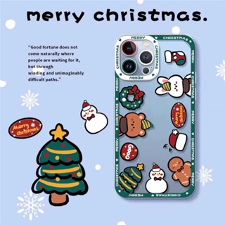 เคสโทรศัพท์มือถือ ซิลิโคนนิ่ม TPU ใส ป้องกันกระแทก ลาย Merry Christmas สไตล์เกาหลี สําหรับ Samsung Galaxy A11 A02 M02 S22 Ultra S21 Plus FE