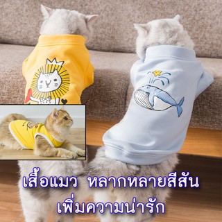 BN-245-1 เสื้อผ้าสัตว์เลี้ยง ลายการ์ตูนน่ารัก ผ้านิ่ม แฟชั่นฤดูร้อน (SIZE:XS S M) สไตล์ลำลอง ขนาดเล็ก สำหรับสุนัข แมว
