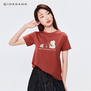 GIORDANO เสื้อยืดแขนสั้นผู้หญิง Womens printed tee 05392221