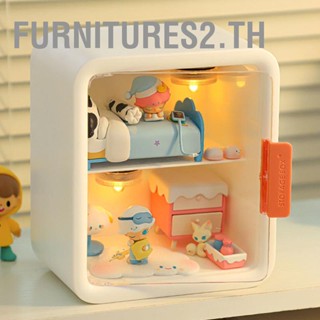 BFurnitures2.Th กล่องเก็บของ แบบใส 2 ชั้น สําหรับบ้านตุ๊กตา