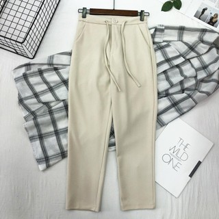 [พร้อมส่ง]White/Rice Yellow Color Long Trousers/Pants for Ladyสีเหลืองข้าวกางเกงขายาวสำหรับสุภาพสตรี