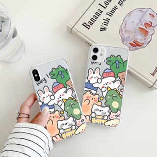 -พร้อมส่งในไทย-เคสซิลิโคนส กรีนลายการ์ตูน TPU นิ่ม สำหรับรุ่น 14/14PRO 14 PROMAX 13/13PRO 13PROMAX 12 11 XS #456