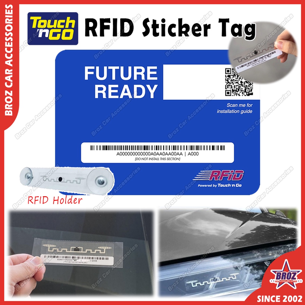 สัมผัส n Go Self-Fitment (DIY) RFID Tag Sticker & Holder RFID