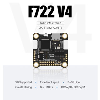 [FC 30X30] Foxeer F722 V4 Flight Controller X8 DJI Type-C รองรับ Analog และ HD อุปกรณ์ โดรน