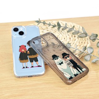 เคสโทรศัพท์มือถือ TPU แบบนิ่ม ป้องกันฝุ่น ลายการ์ตูนอนิเมะ Spy×Family สีโปร่งใส สําหรับ iPhone 14 Pro Max 13Pro 12 11