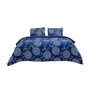 SB Design Square ชุดเครื่องนอน 6 ฟุต 6 ชิ้น PICASSO BASIC ลาย VENICE NAVY BLUE (183x198x36 ซม.)