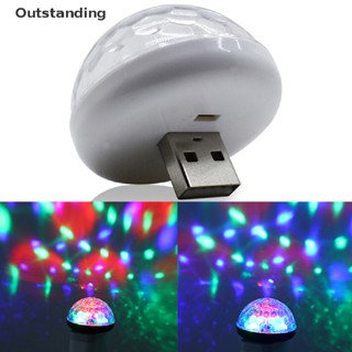 Outstanding โคมไฟนีออน LED RGB USB ขนาดเล็ก หลากสี สําหรับตกแต่งภายในรถยนต์ 1 ชิ้น