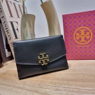 TORY BURCH KIRA MIXED MATERIALS MEDIUM FLAP WALLET