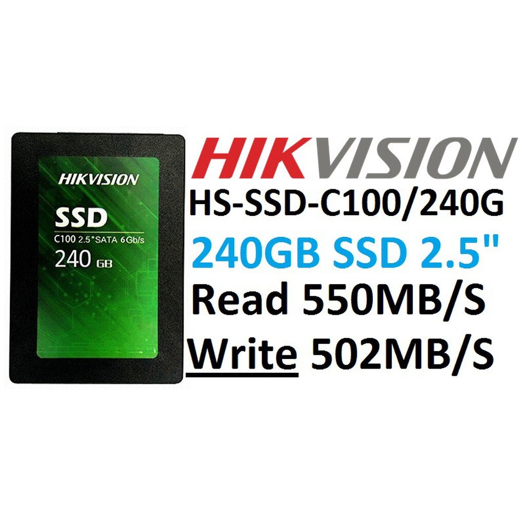 ⚡️กรุงเทพฯด่วน1ชั่วโมง⚡️ HIKVISION C100 240GB SSD 550/502 MB/S ประกัน 3 ปี