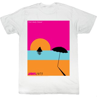 Endless Summer Jaws Shirt เสื้อยืดสีขาว เสื้อยืดสีพื้น เสื้อยื