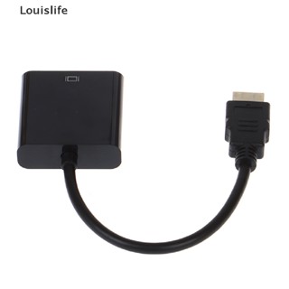 Llph อะแดปเตอร์แปลงสายเคเบิ้ล HDMI เป็น VGA สีดํา สําหรับมอนิเตอร์โปรเจคเตอร์ HD LLP