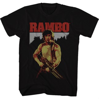 Rambo First Blood Shirt เสื้อยืดแฟชั่น เสื้อคู่ เสื้อขาว เสื้อยืดสวยๆ