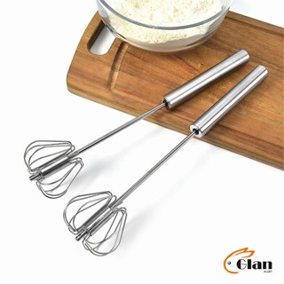 Glanxuan ตะกร้อตีไข่ ที่ตีฟองกึ่งอัตโนมัติแบบมือกด  จัดส่งคละสี  Push Down Whisk