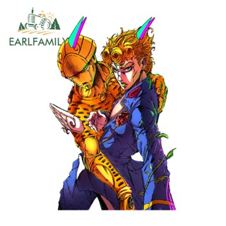 Earlfamily สติกเกอร์กันแดด ลายอนิเมะ JoJo 13 ซม. x 9.2 ซม. สําหรับติดตกแต่งกระจกรถยนต์