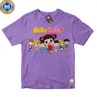 เสื้อยืด ผ้าฝ้าย พิมพ์ลาย Hello JADOO สําหรับเด็ก (ฟรีชื่อ)