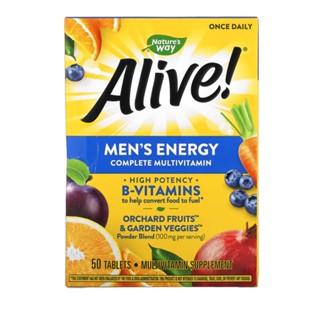 Natures Way, Alive! Men’s Energy Multivitamin-Multimineral 50 Tablets