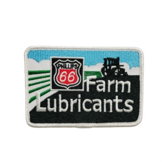 อาร์มปัก Farm Lubricants. แบบเย็บติด   งานปักปราณีต สวยงาม ส่งทุกวัน