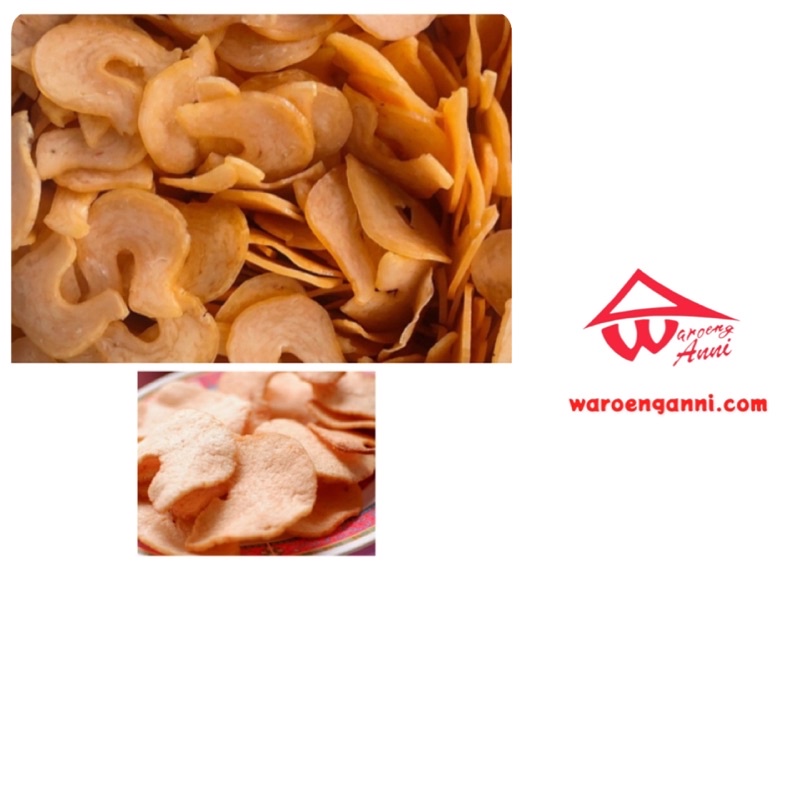 Indonesia Kerupuk Udang Mentah Sidoarjo bulan sabit / Raw Prawn Crackers