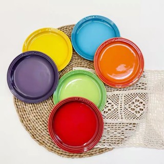 le creuset จานสีรุ้ง 6 ชิ้น สลัดจาน จานสีเย็นจานสวยๆ