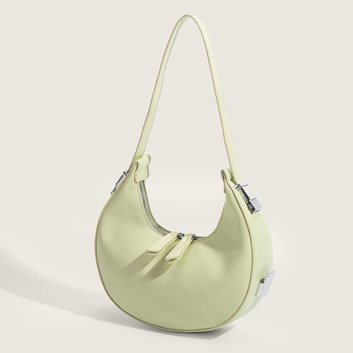 [พร้อมส่ง] Gyoza bag มินิมอล กระเป๋าสะพายข้าง กระเป๋าหนัง อะไหล่เงิน มี 3 สีให้เลือก