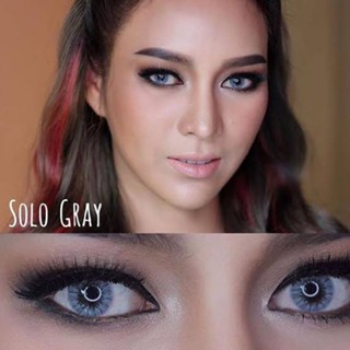 คอนแทคเลนส์ รุ่น mini Solotica Hydrocore ยี่ห้อ Pitchylens สายฝอ มีสีเทา ตาล ฟ้า เขียว สายตาปกติ