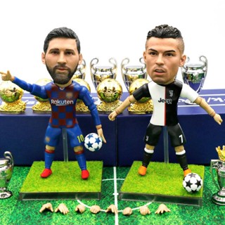 Ellen World Cup Qatar Football Star Action Figure Messi CR7 Neymar Suarez Beckham Mbappe โมเดลตุ๊กตาของเล่นสําหรับเด็ก