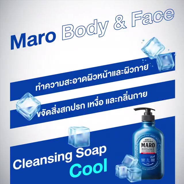 Maro All in One Cool Bath Set - สูตรเย็นสดชื่น แชมพูมาโร่ 3D Volume Up Shampoo Cool 400ml. + สบู่ 2in1 Cleansing Soap Co - รูปที่ 3