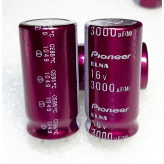 Elna Pioneer 3000uf 16v (ตัดขา) Capacitor ตัวเก็บประจุ คาปาซิเตอร์