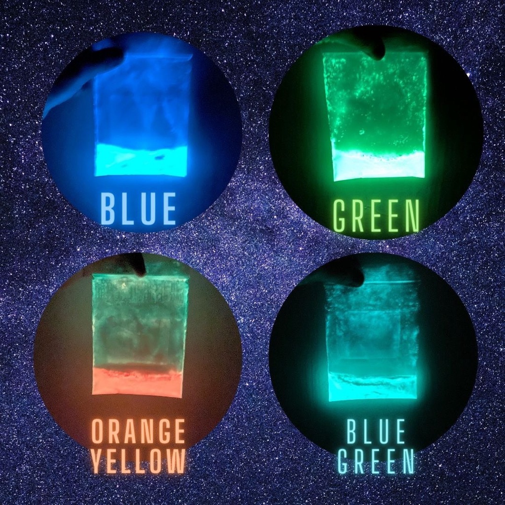 ผงเรืองแสง Glow in the dark พรายน้ำหลากสี ขนาด 20 กรัม