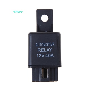 Epmn&gt; รีเลย์เตือนภัยรถยนต์ 12V 40A 4 Pins SPST พร้อมซ็อกเก็ตรีเลย์