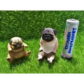 (มีของพร้อมส่ง) Gachapon กาชาปองหมาปั๊กนั่ง (Pug Dog) Yujin Bandai โมเดลหมา