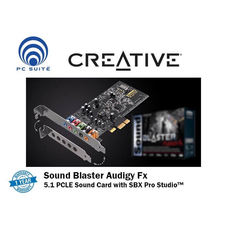 CREATIVE (ซาวด์การ์ด) Sound Blaster Audigy Fx 5.1 PCI-E (SB1570 ...
