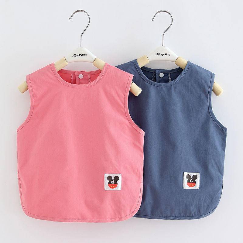 เด็กกิน Overalls กันน้ํา Anti-สกปรก Bibs กระเป๋าอาหารเด็กน้ําลายผ้าเช็ดตัว Bibs โรงเรียนอนุบาล Anti-Dressing