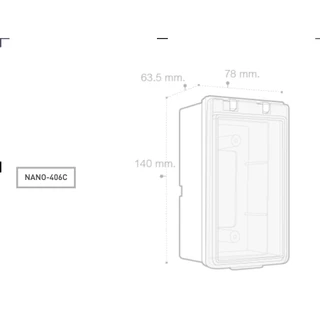 NANO-406 406C กล่องกันน้ำ บ็อกกันน้ำ ฝาทึบ ขนาด 2x4 กล่องเบรกเกอร์ ฝาปิด กันน้ำ NANO 406 406C ขนาด
