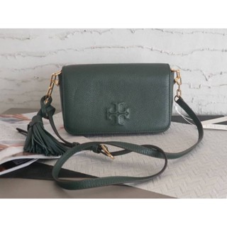 Tory Burch 67303 Jitney Green Thea Mini Bag Womens Crossbodyสีเขียว #toryburch #toryกล่อง