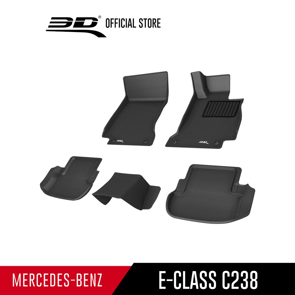 Tappetini Auto In Velluto MOTOS Strike Per Mercedes E Classe C238 (2017-2023) - Set Rosso, Antiscivolo, Spessore 7mm - 5