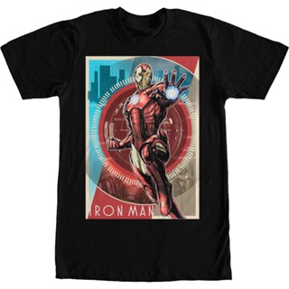 Vintage Poster Iron Man T-Shirt เสื้อยืดเข้ารูป เสื้อผู้ชายเท่ เสื้อยืดสวยๆ