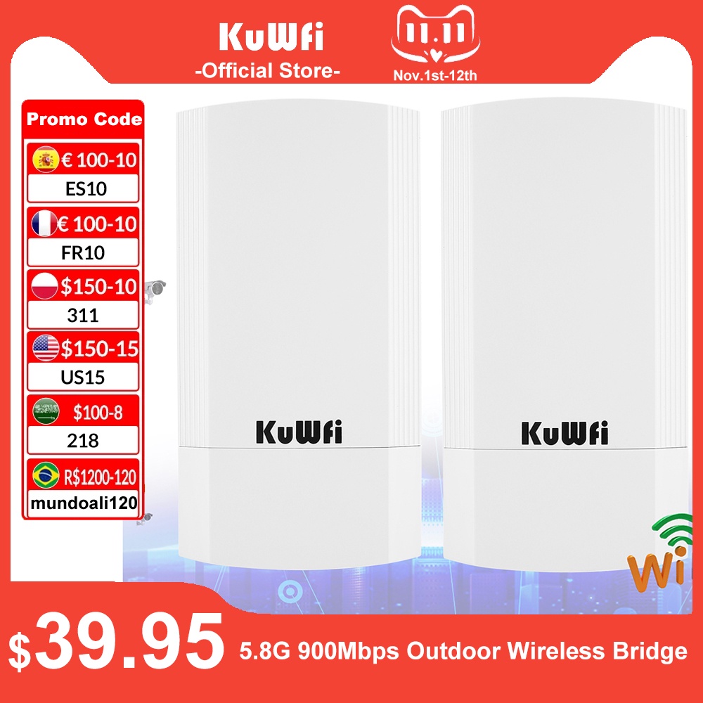 AKuWFi 900Mbps Outdoor Wireless CPE Router 5.8G Wireless Repeater/AP Router/Wifi CPE Bridge Point to Point 1-3KM Wifi 00 #8