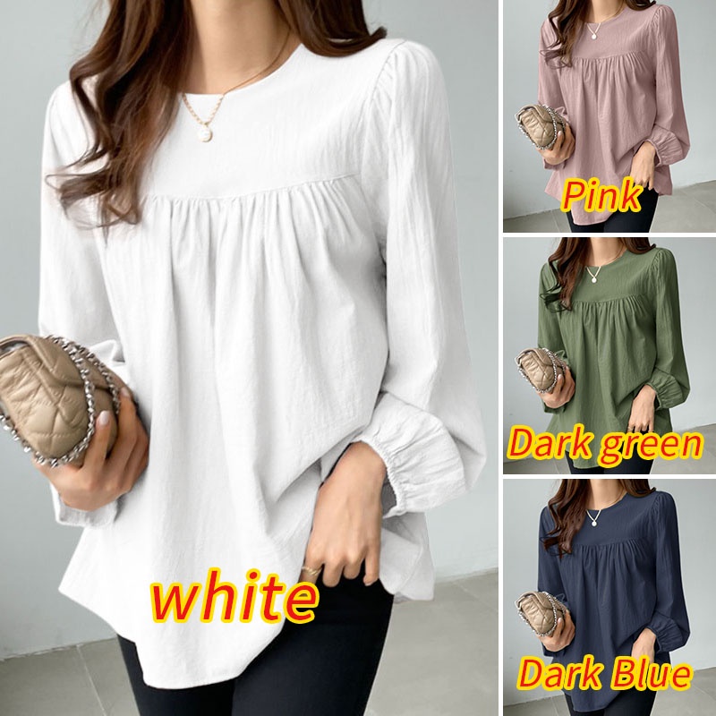 Zanzea เสื้อเบลาส์ แขนยาว ทรงหลวม สไตล์เกาหลี เรโทร สําหรับผู้หญิง — صورة 3