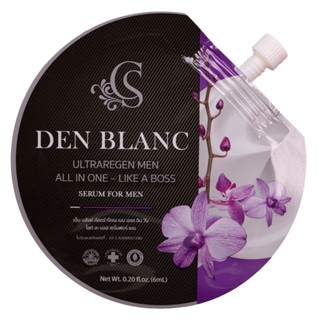 Den Blanc เซรั่มบำรุงผิวหน้า จากสารสกัดเสต็มเซลล์กล้วยไม้พรีเมียม สีดำ ซองขนาด 6 ml