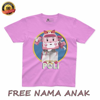 เสื้อยืด พิมพ์ลาย Robocar POLI สําหรับเด็ก