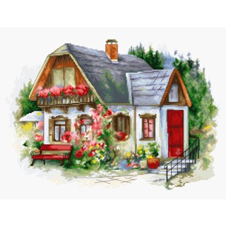 LU-BU4005 Beautiful Country House ชุดปักครอสติชลิขสิทธิ์แท้ ครอสติชไม่พิมพ์ลาย แบรนด์ Luca-S