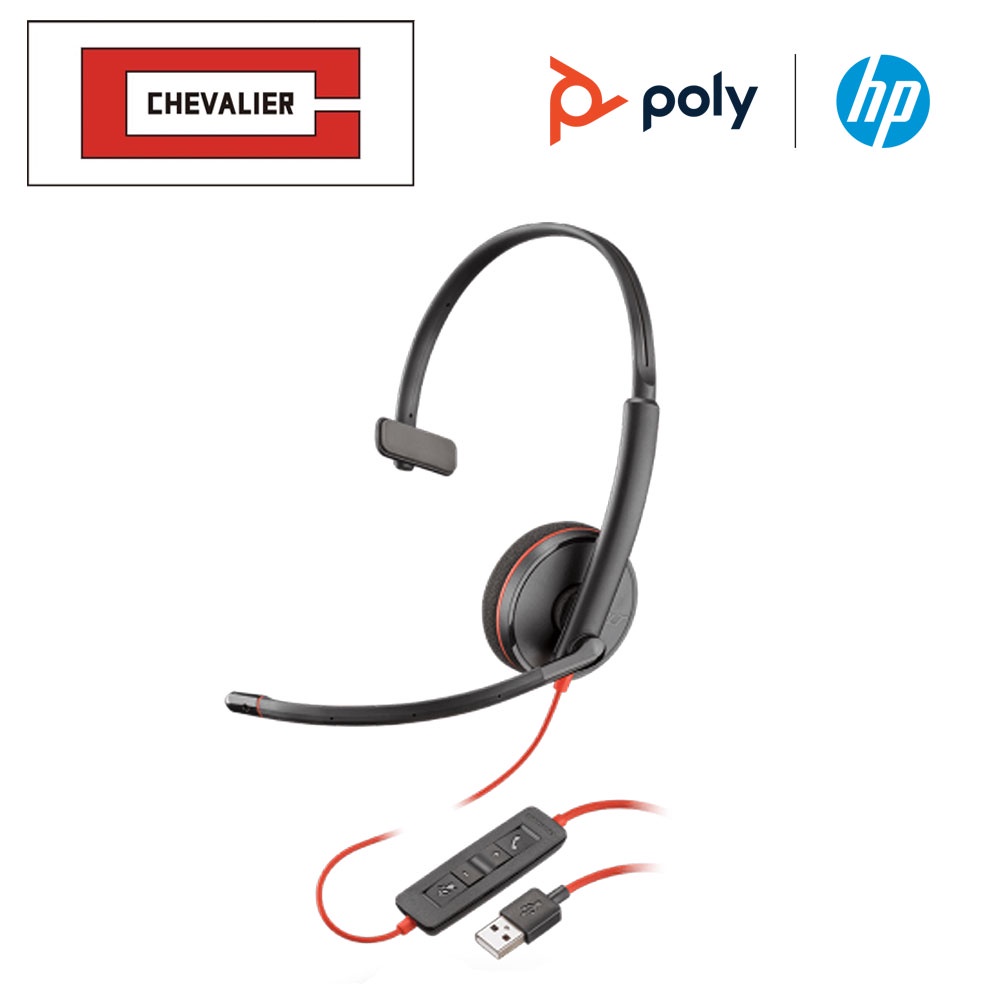 Poly Plantronics Blackwire C3210 USB-A หูฟังแบบมีสาย หูฟังคอลเซ็นเตอร์SINGLE UNIT HEADSETS & HEADPHONES BLACKWIRE 3200