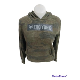 เสื้อสเวตเตอร์ฮู้ดแบรนด์ ZOO YORK Size L(Youth 14) มือ2