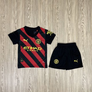 ชุดกีฬาเด็ก Mancity (แมนซิตี้) ปี22/23 ชุดเยือน ใหม่ล่าสุด ได้ทั้งชุด (เสื้อ+กางเกง)เกรดAAA