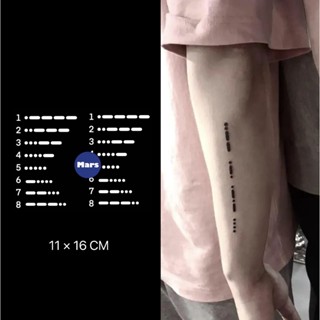 【Mars Tattoo】ใหม่ สติกเกอร์รอยสักชั่วคราว กึ่งถาวร กึ่งถาวร ติดทนนาน 2 สัปดาห์ สําหรับสักชั่วคราว รหัสม้า ตัวเลข ตัวเลข D135