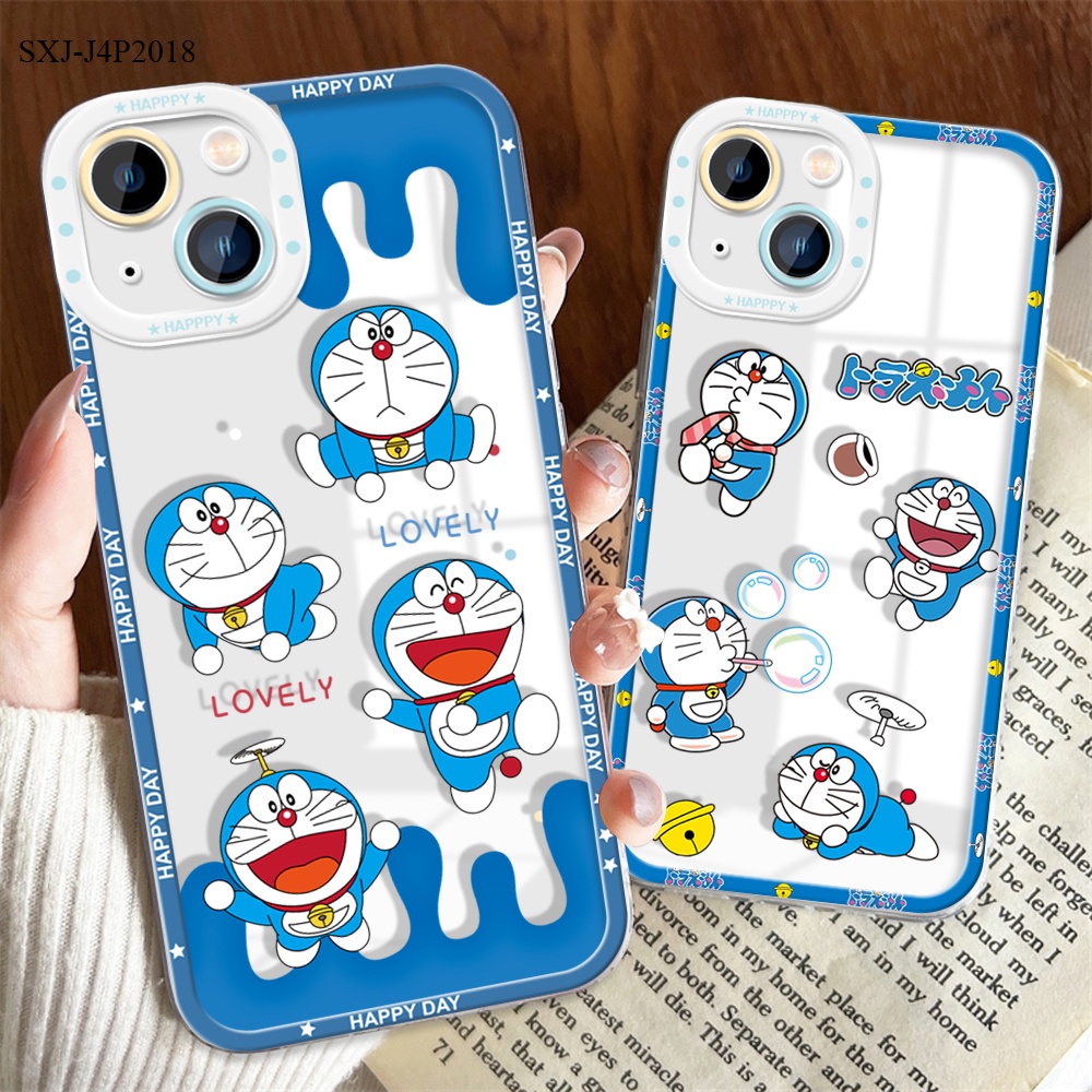 Compatible With Samsung Galaxy J4 J7 J6 J2 Plus Prime 2018 J4+ J6+ เคสซัมซุง สำหรับ Angel Eyes Case Cartoon Doraemon Cat เคสโทรศัพท์ Design Angel Eyes Cases