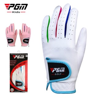 Pgm ถุงมือกอล์ฟ ผ้าไฟเบอร์ ระบายอากาศ กันลื่น 2 สี สําหรับเด็กผู้ชาย และเด็กผู้หญิง