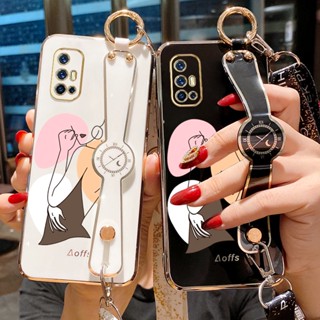 เคสโทรศัพท์มือถือ แบบนิ่ม พร้อมสายคล้องข้อมือ สําหรับ Vivo V15 V17 V19 V15 Pro V19 NEO